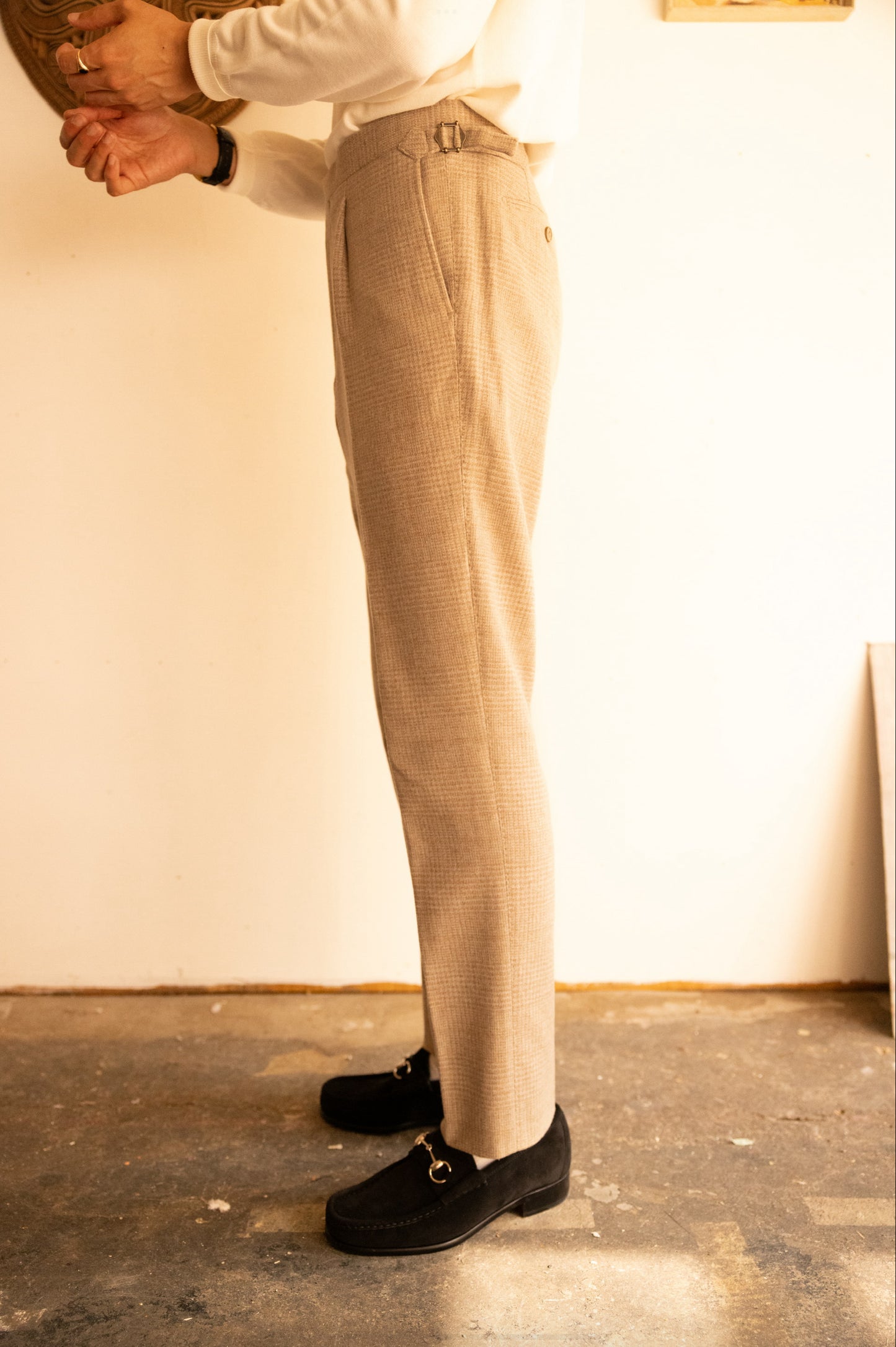 Single Pleated Dean Trousers